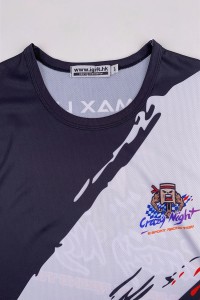 Manufacturing Round Neck Whole Piece Dye Sublimation Design Team Competition Short Sleeve Dye Sublimation Dye Sublimation Supplier T1076 side view